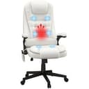 HOMCOM High-Back Vibration Massage Chair, Heating Office Chair, Refurbished