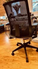 Haworth Mesh Office Chair Black Adjustable Arms Ergonomic Desk Chair