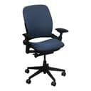 Steelcase Leap V2 Task Chair – Blue Pattern Fabric, Black Frame, Ergonomic