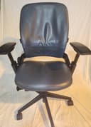 Steelcase Leap V2 ERGONOMIC TASK chair DUSK LEATHER re furbished to near n e w