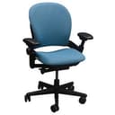 Steelcase Leap V1 Task Chair Jewel Blue Fabric Black Frame Adjustable Ergonomic