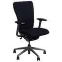 Haworth Zody Conference Chair Black Fabric Silver Frame Adjustable Office Chair