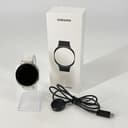 Samsung Galaxy Watch8 44mm Silver Aluminum (LTE) w/ White Fabric Band- Excellent