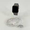 Apple Watch (Series 10) 46mm Gold Titanium (LTE) w/ Stone Gray Sport - Excellent
