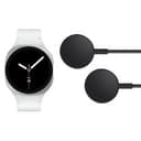 Samsung Galaxy Watch 8 40mm Silver Smartwatch w/Two Chargers SM-L320NZSCXAA 2025
