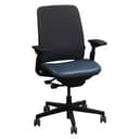 Steelcase Amia Office Chair Graphite Mesh Blue PU Leather Adjustable Ergonomic