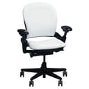 Steelcase Leap V1 Office Chair - PU Leather, Adjustable Lumbar Support - White