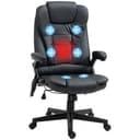 HOMCOM High-Back Vibration Massage Chair, Heating Office Chair, Refurbished