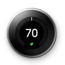 Google Nest 3rd Gen Learning Smart Wi-Fi App Control Thermostat-Stainless Steel