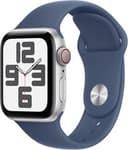 Apple Watch Series SE 2nd Gen (GPS+LTE) 40mm Silver Aluminum Case Denim Sport