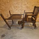 Antique Maple Wood Convertible Baby High Chair Play Desk Tabl