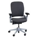 Steelcase Leap V2 w/Platinum Frame, Smoke Gray Fabric - Ergonomic Task Chair
