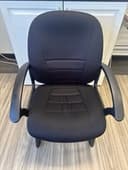 No wheels black office chair