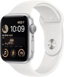 Apple Watch Series SE (2nd Gen) (GPS) 44mm Silver Aluminum Case White Sport Band