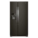 Whirlpool - 33 in. Wide 21 cu. ft. Side-by-Side Refrigerator with LED Interior Lighting - Black Stainless Steel