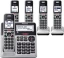 Panasonic - KX-TGF975S Link2Cell DECT 6.0 Expandable Cordless Phone System with Digital Answering System and Smart Call Blocker - Silver