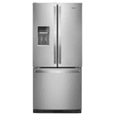 Whirlpool - 30 in. Wide 20 Cu.ft. French Door Refrigerator - Fingerprint Resistant - Stainless Steel