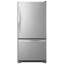 Whirlpool - 30 in. Wide 19 cu. ft. Bottom-Freezer Refrigerator with Spillguard Glass Shelves - Monochromatic Stainless Steel