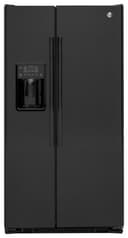 GE - 36 in. Wide 21.9 Cu. Ft. Counter-Depth Refrigerator with Spill-Proof Glass Shelves - Black