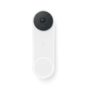 Google - Nest Doorbell (wired, 3rd gen) - Latest Model - 2K Video and Gemini - Snow