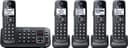 Panasonic - KX-TGE645M DECT 6.0 Expandable Cordless Phone System with Digital Answering System - Metallic Black