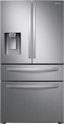 Samsung - 36 in. Wide 28 Cu. Ft. 4-Door French Door Smart Refrigerator with FlexZone Drawer - Stainless Steel