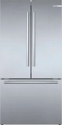Bosch - 800 Series 36 in. Wide 21 Cu. Ft. French Door Bottom Freezer Counter-Depth Smart Refrigerator with VitaFresh - Stainless Steel