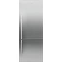 Fisher & Paykel - 25 in. Wide 13 1/2 Cu. Ft. Bottom-Freezer Counter-Depth Refrigerator - Stainless Steel