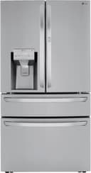 LG - 22.5 Cu. Ft. 4-Door French Door-in-Door Counter-Depth Smart Refrigerator with Craft Ice - Stainless Steel