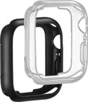 Insignia™ - Bumper Cases for Apple Watch 45mm (2-Pack) - Black/Clear