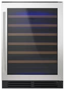 Whirlpool - 54-Bottle Built-In Wine Cooler - Stainless Steel