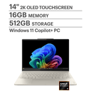 Lenovo - Yoga 7 2-in-1 - Copilot+ PC - 14" 2K OLED Touchscreen Laptop - AMD Ryzen AI 5 340 2025 - 16GB Memory - 512GB SSD - Seashell